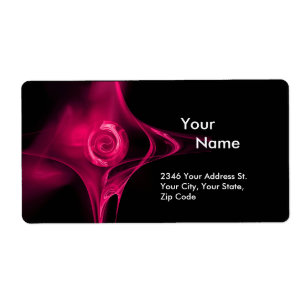 FRACTAL ROSE 1 Pink Fuchsia Black