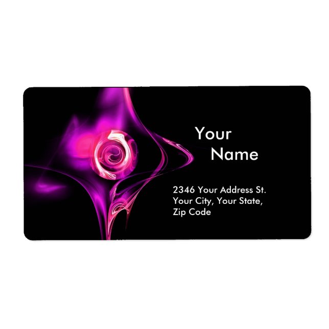 FRACTAL ROSE 1 Pink Fuchsia Purple Black (Front)