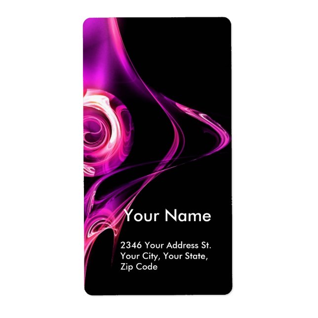 FRACTAL ROSE 1 Pink Violet White Black (Front)