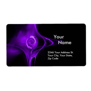 FRACTAL ROSE 1 Purple Violet Black