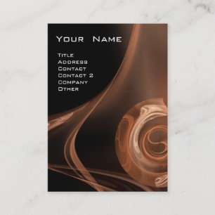 FRACTAL ROSE 3 bright light brown black Business Card