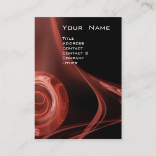 FRACTAL ROSE 3 soft antique red black Business Card