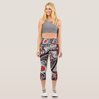 Fractal’s pattern capri leggings