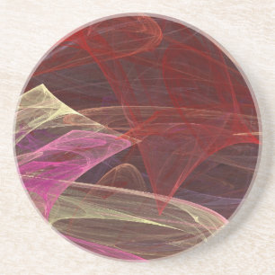Fractal Series-2---Red Coaster 1 of colours