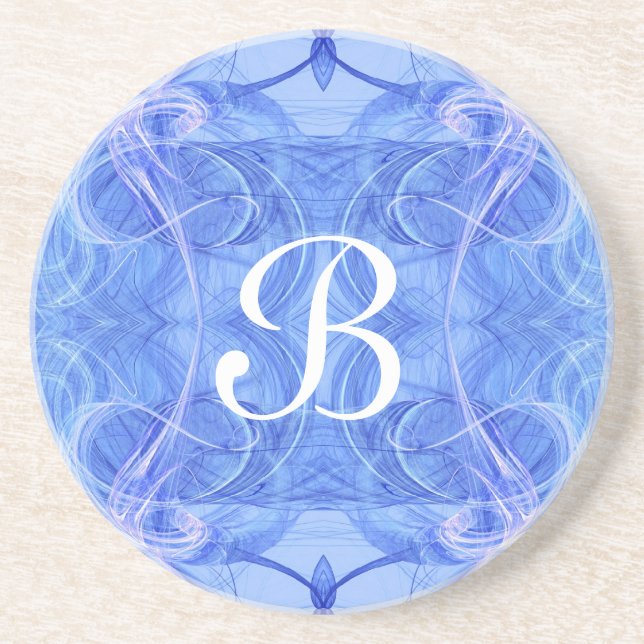 Fractal Series-8---blue coaster--1 of  colours Coaster (Front)