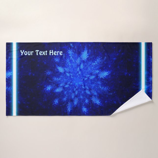 Fractal Snowburst Bath Towel (Bath Towel)