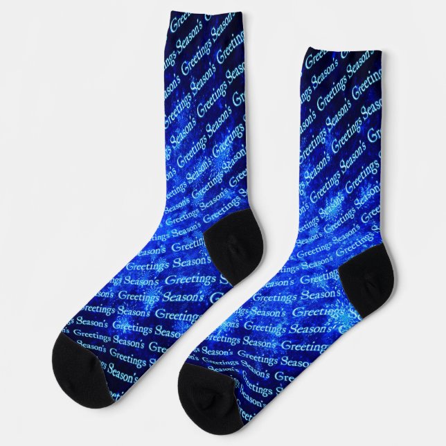 Fractal Snowburst - Season's Greetings Socks (Left)