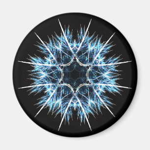 Fractal snowflake magnet