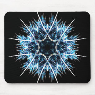 Fractal snowflake mouse pad