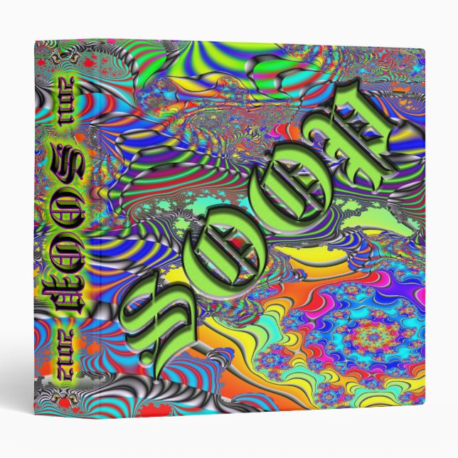 Fractal SOOP Custom 1-1/2" 3 Ring Binder (Front/Spine)