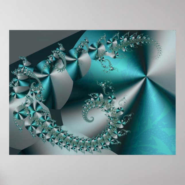 Fractal Sparkle 2 Abstract Geometric Poster (Front)