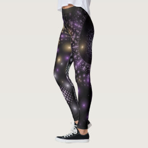 Fractal Sphere Art Mandala Universe Yoga Leggings
