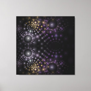 Fractal Sphere Mandala Universe Stretched Canvas Print