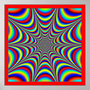 Fractal Spider Web Poster