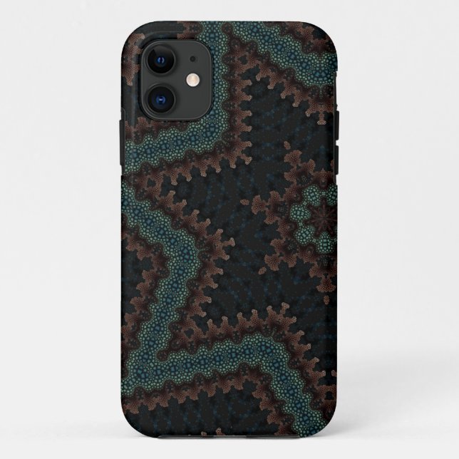 fractal star iphone case (Back)