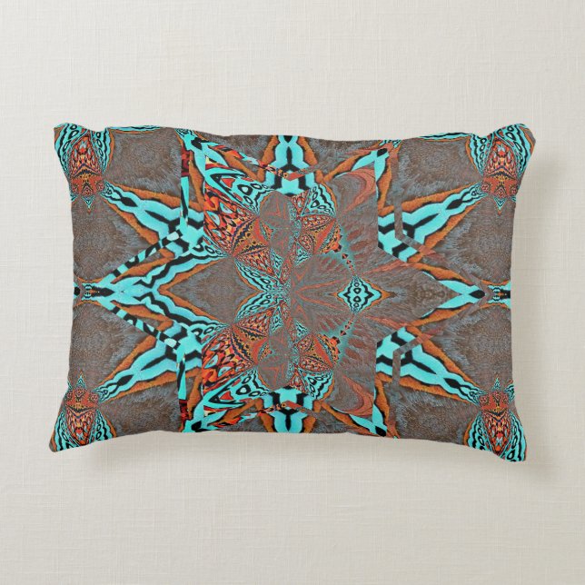 Fractal Star of Complexity Accent Pillow (Back)