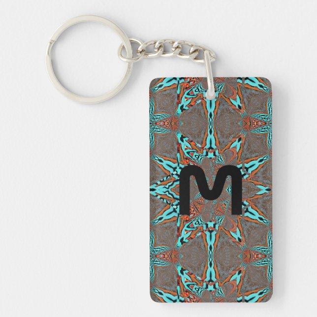 Fractal Star of Future Complexity Monogram Keychain (Front)