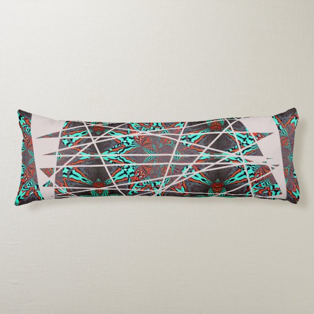 Fractal Star of Retro Future Complexity Body Pillow (Front)