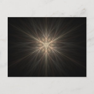 Fractal Star or Snowflake Design Postcard