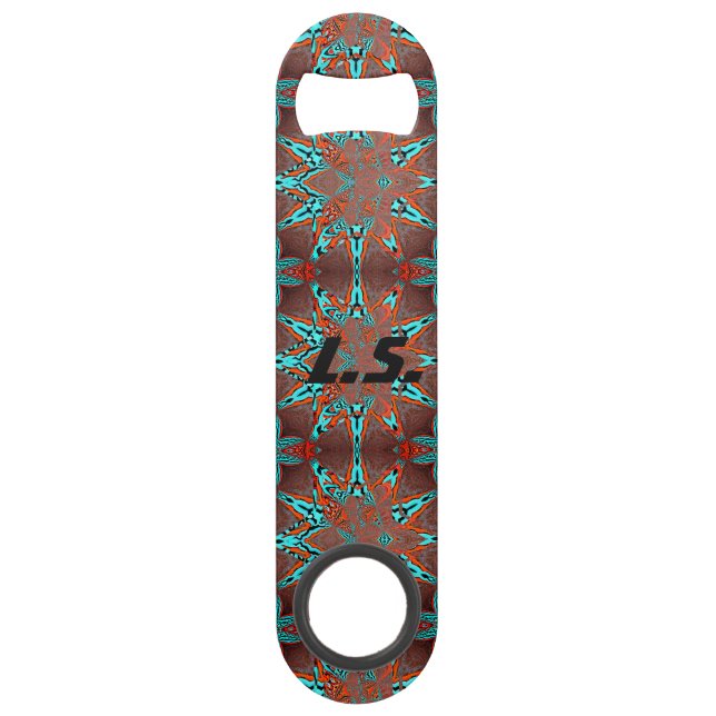 Fractal Star with Monogram Bar Key (Back)