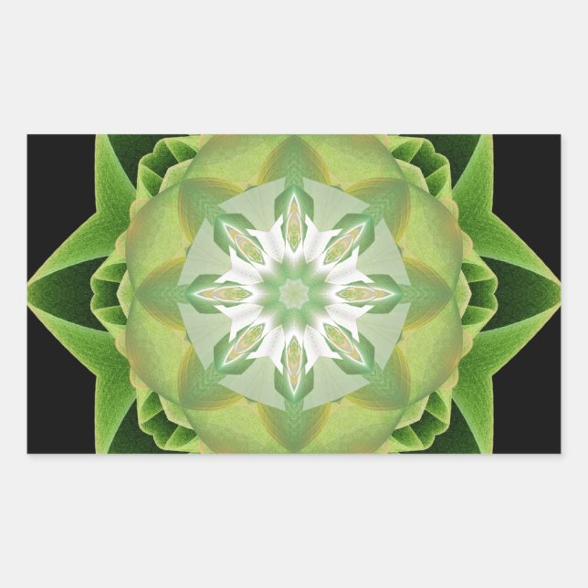 Fractal Stardust green Sticker (Front)