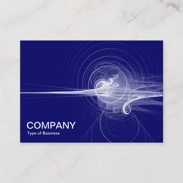 Fractal Swirl - Deep Navy Business Card (Front)