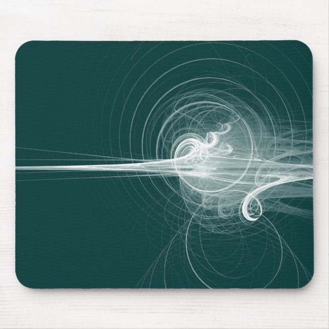 Fractal Swirl - Forest Green Mouse Pad (Front)