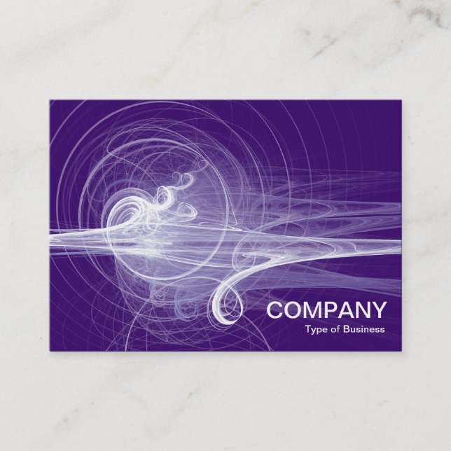 Fractal Swirl II - Deep Purple Business Card (Front)