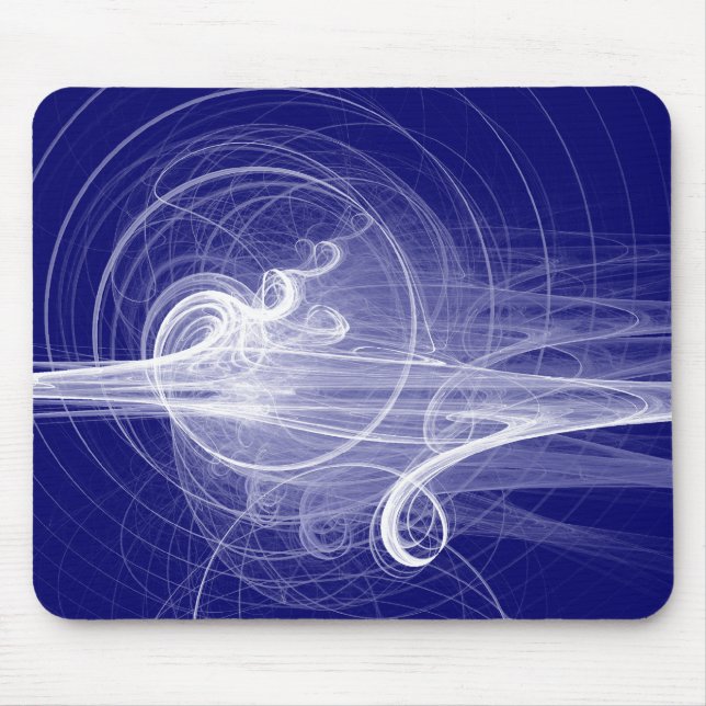 Fractal Swirl III - Deep Navy Mouse Pad (Front)