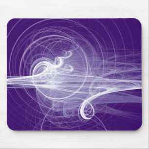 Fractal Swirl III - Deep Purple Mouse Pad