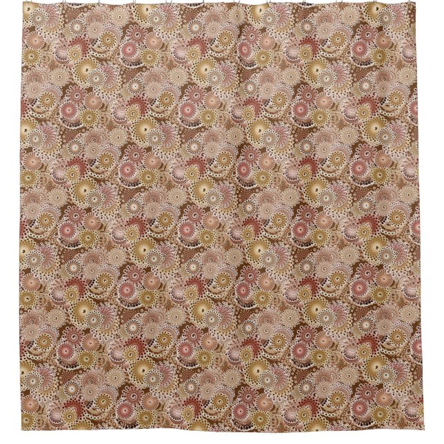 Fractal Swirl Pattern, Brown, Tan and Beige   (Front)