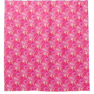 Fractal swirl pattern, shades of fuchsia pink