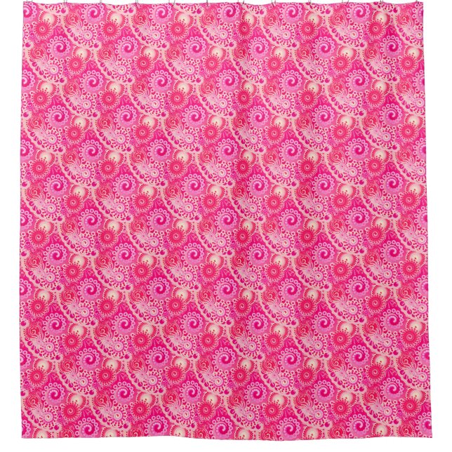 Fractal swirl pattern, shades of fuchsia pink (Front)