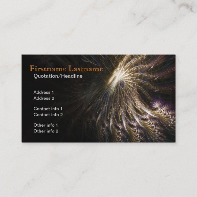 Fractal Swirl w/ Logo Business Card (Front)