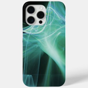 FRACTAL SWIRLS IN BLUE TURQOISE GREEN TEAL iPhone 15 PRO MAX CASE
