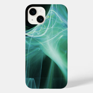 FRACTAL SWIRLS IN BLUE TURQOISE GREEN TEAL Case-Mate iPhone 14 CASE