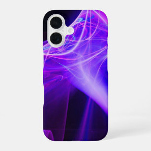 FRACTAL SWIRLS IN PURPLE BLUE PINK iPhone 16 CASE