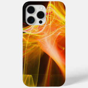 FRACTAL SWIRLS IN YELLOW ORANGE RED iPhone 15 PRO MAX CASE