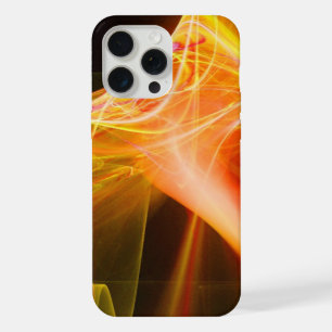 FRACTAL SWIRLS IN YELLOW ORANGE RED iPhone 15 PRO MAX CASE