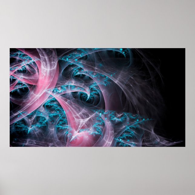 Fractal texture background design poster (Front)