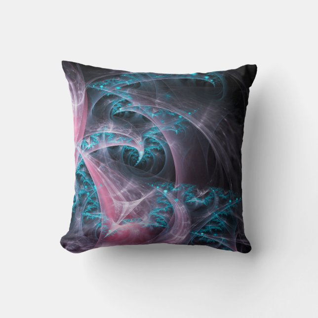 Fractal texture background design throw pillow (Front)