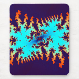 fractal tie-dye: animal print mouse pad