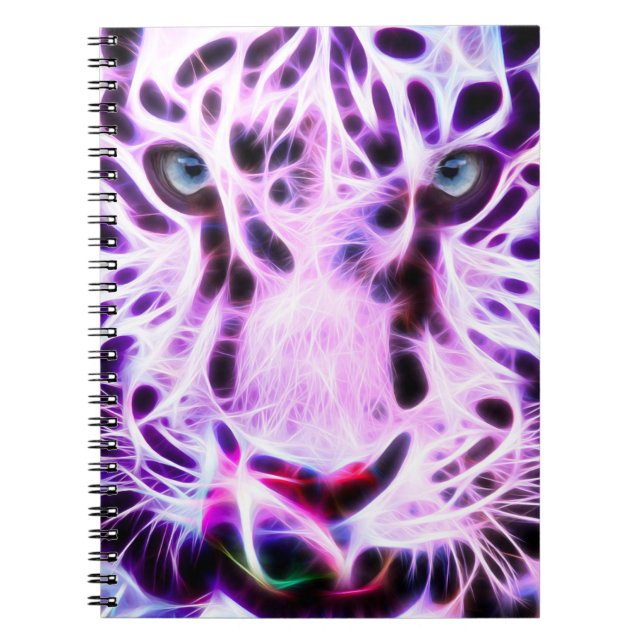 Fractal Tiger Closeup Notebook (Front)