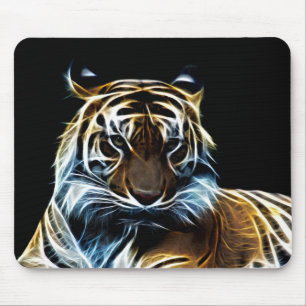 Fractal tiger mouse pad