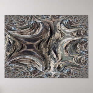 Fractal Tracing of Tree Bark Poster