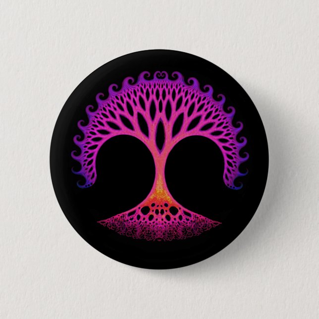 Fractal Tree of Life Inspiration 2 Inch Round Button (Front)