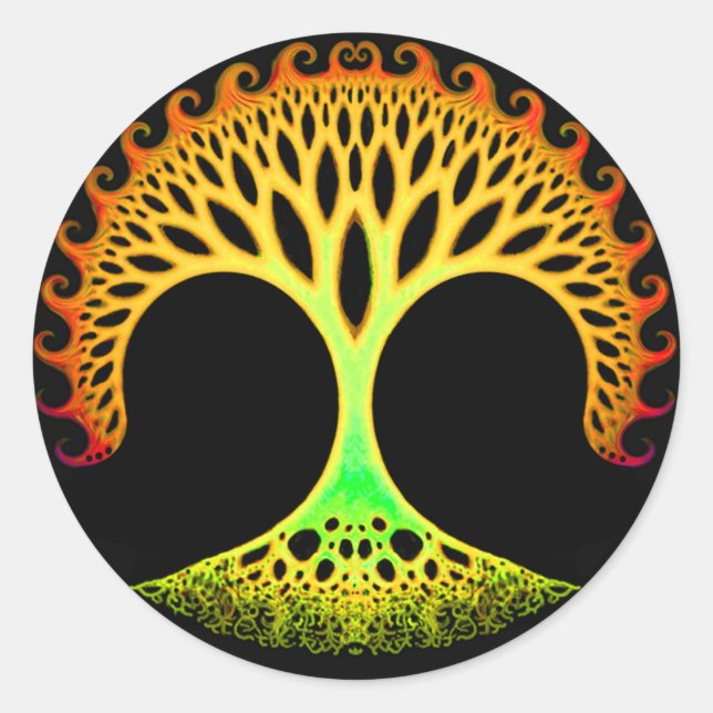 Fractal Tree of Life Inspiration Stickers (Front)