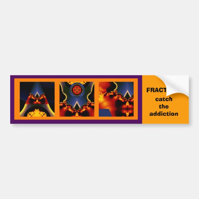 Fractal triptych bumper sticker (Front)
