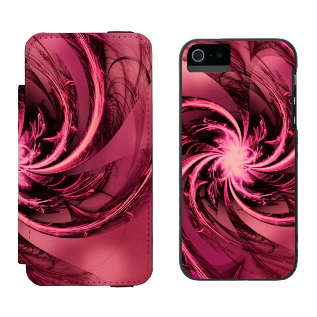 Fractal Twisted Purple & Plum Incipio iPhone Wallet Case (Side by Side)