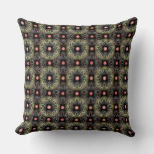 Fractal visual harmonic pattern throw pillow